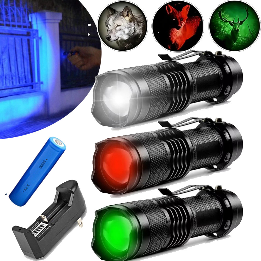 แบบพกพา Mini Q5 ไฟฉาย LED ปรับโฟกัส Zoomable ไฟฉายสําหรับของขวัญเดินป่าตั้งแคมป์