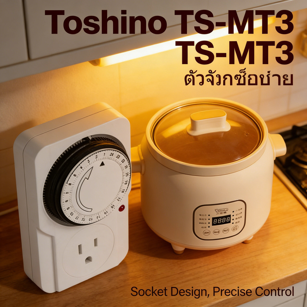 ปลั๊กไฟ TIMER plug ปลั๊กตั้งเวลา TS-MT3 ปลั๊กปลั๊กนาฬิกา