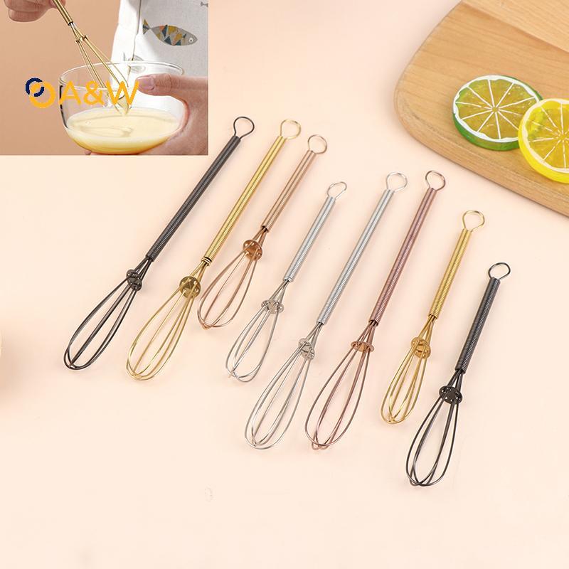 A&W MINI สแตนเลสปัดไข่ Beater Wisk คู่มือบอลลูนลวด Whisk นม Blende