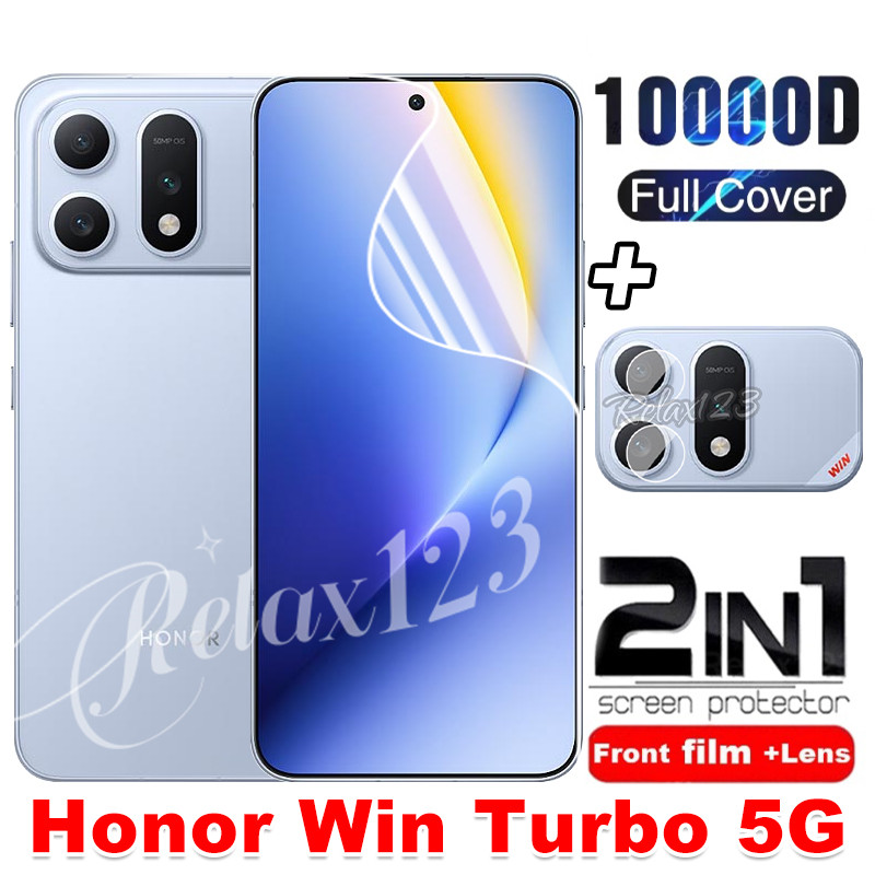 สําหรับ Honor Win Turbo 5G 2IN1 ด้านหน้าHydrogelฟิล์มและเลนส์ฟิล์มสําหรับHonor Win RT HONOR WIN TURB