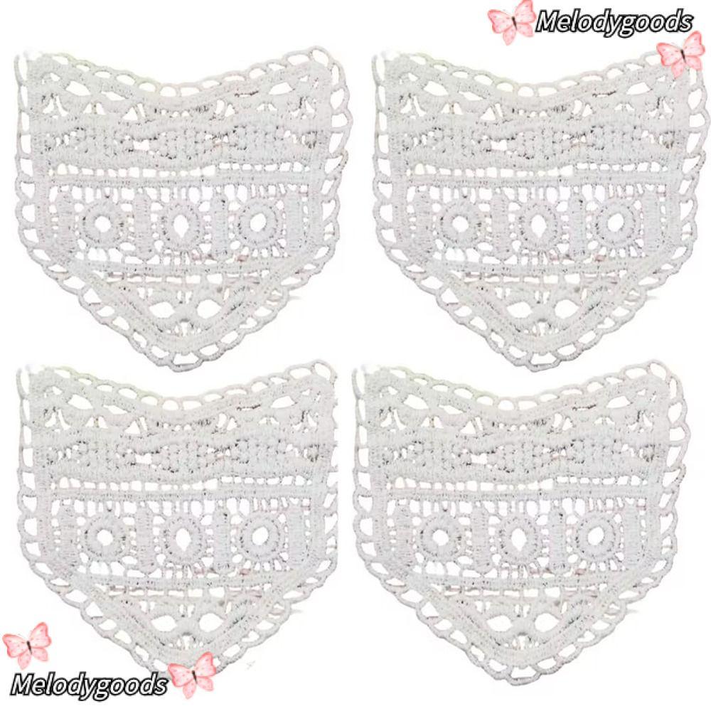 MELODG 1/4 ชิ้นเอว Expanders, ผ้าฝ้าย Hollow Lacework กางเกงยีนส์เอว Expander, ปรับคลอดบุตรอุปกรณ์เสริม DIY เครื่องแต่งกายจักรเย็บผ้าเครื่องมือ