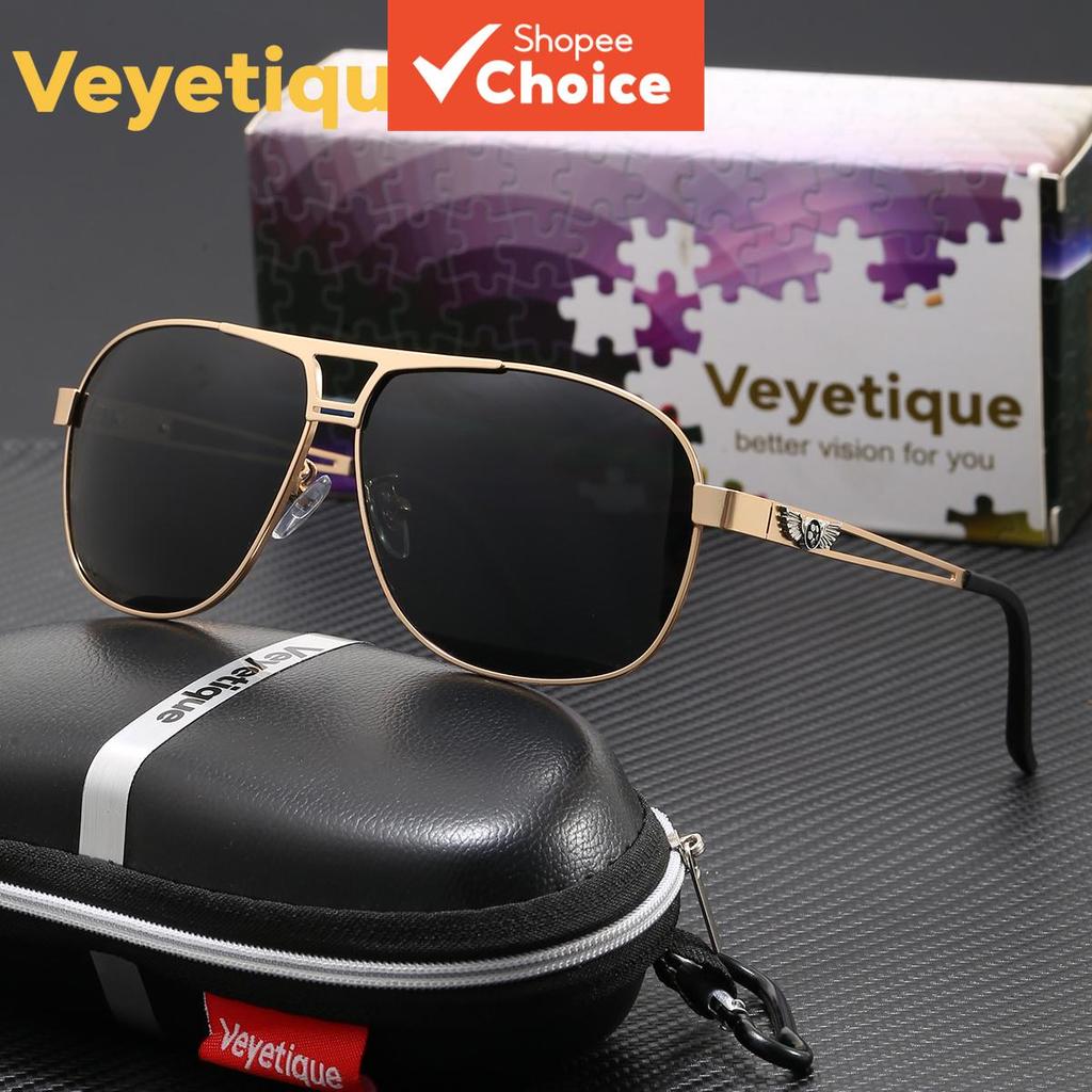 แว่นกันแดดโพลาไรซ์ Unisex ป้องกันรังสี UV กรอบโลหะ สไตล์เรโทร เหมาะสําหรับขับรถ ปั่นจักรยาน เดินป่า วิ่ง