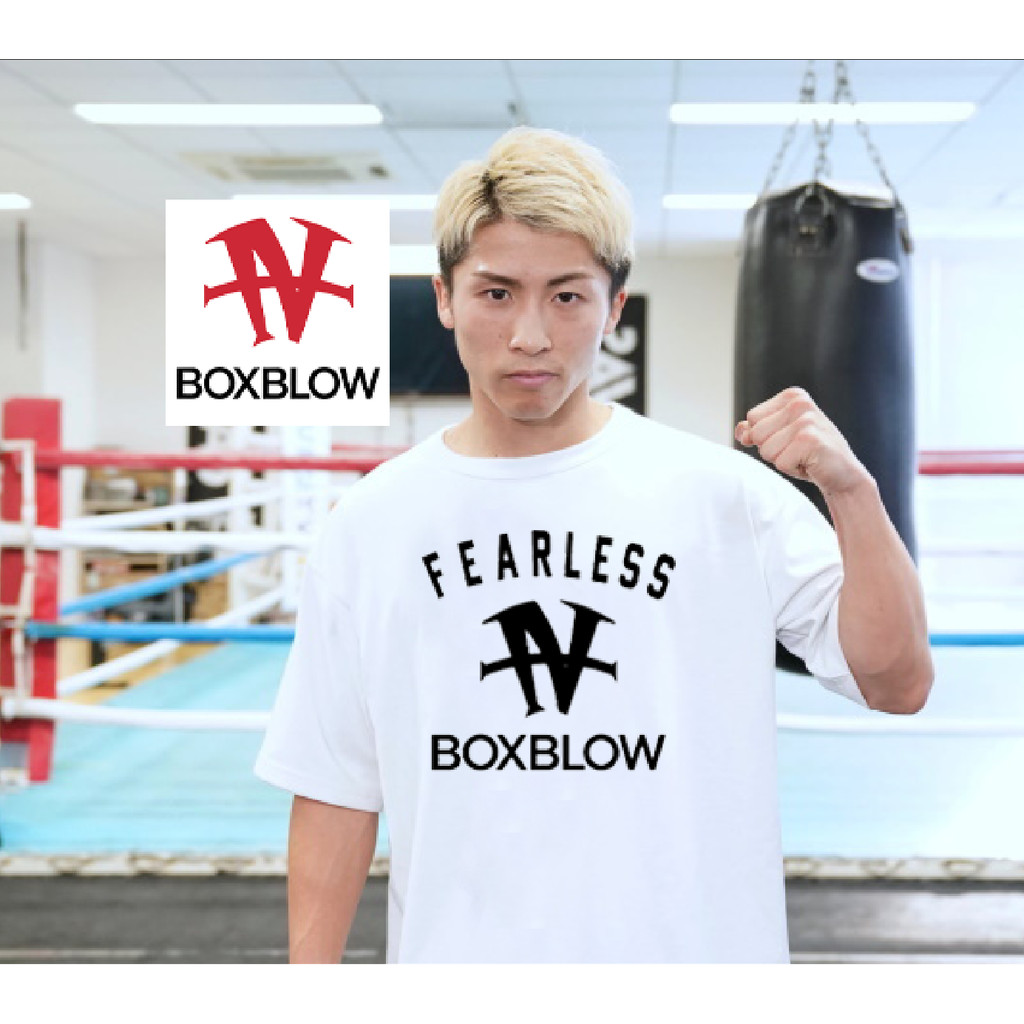 BOXBLOW Naoya Inoue Same Style Boxing Training Short Sleeve FEARLESS FEARLESS Letter Print Mens T-Sh