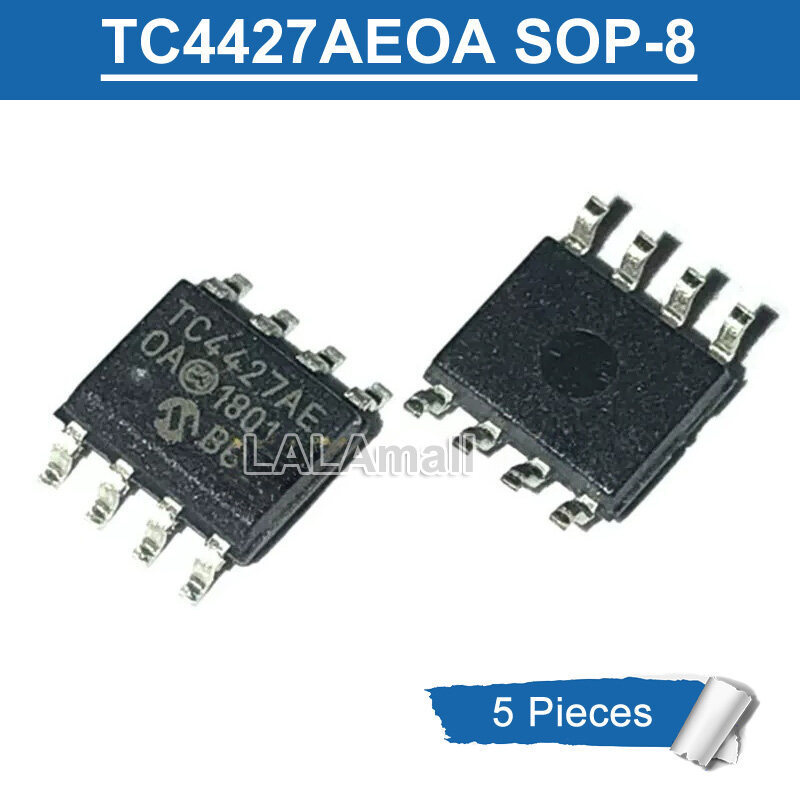 5pcs TC4427AE TC4427A SOP-8 TC4427AEOA SOP8 SMD 1.5A Power MOSFET Driver ชิป IC ใหม่
