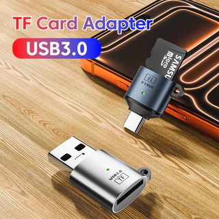 เครื่องอ่านการ์ด Type C/USB รุ่น USB3.0 อะแดปเตอร์อ่านการ์ดหน่วยความจํา TF โอนข้อมูลความเร็วสูง