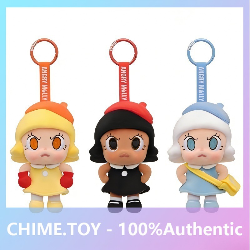 [secret] POPMART Angry Molly Angry Molly Angry Molly Series จี้ตุ๊กตา Mystery Box ของขวัญเล่นอินเทรน