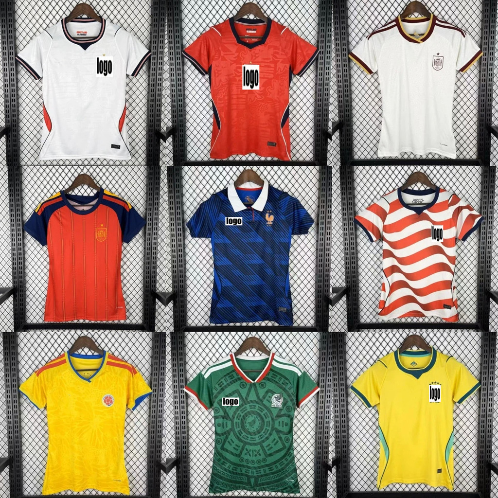 2026 - 27 เสื้อฟุตบอลผู้หญิงทีมชาติ Fan Edition World Jersey S-2XL #265245