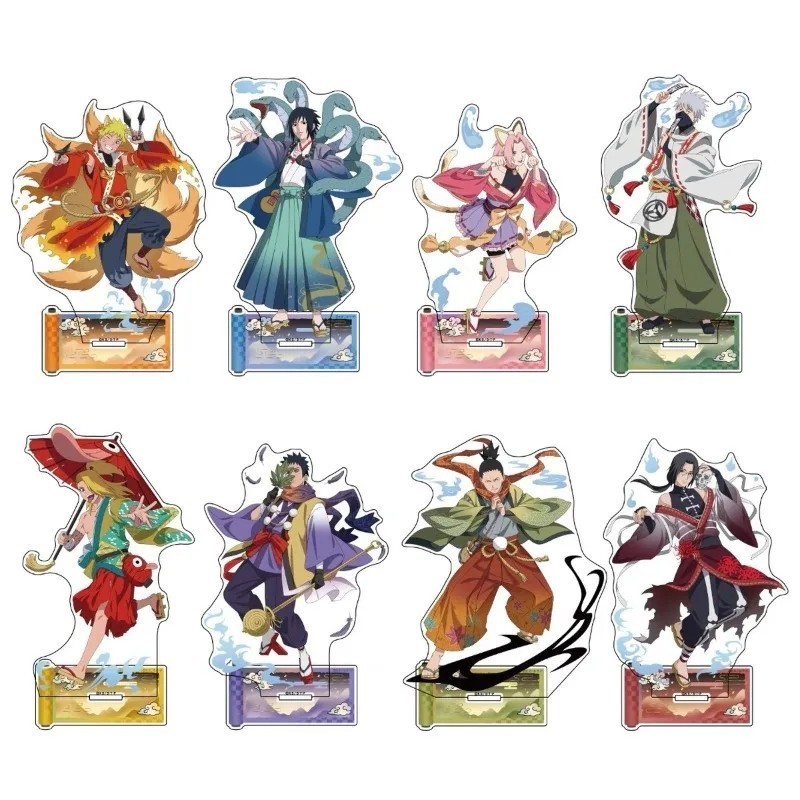 Naruto Standee Model Study Desk Decorative Kakashi Sasuke Itachi Sakura Obito Deidara อะนิเมะสะสมของ
