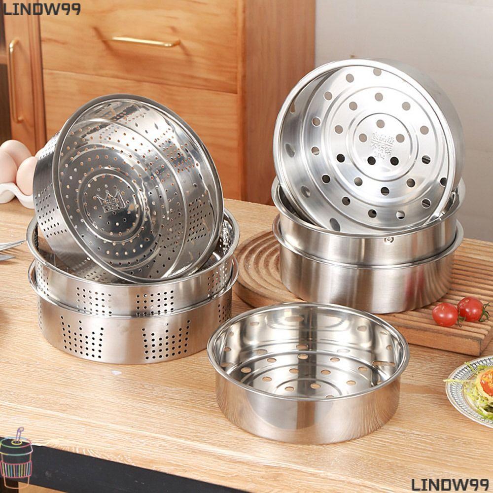 LINDW Steaming Grid, 304 สแตนเลสจับตะกร้านึ่งอาหาร,Multi-Function ข้าวความดันหม้อหุงข้าวอุปกรณ์ทําอาหาร Anti-scald Steamer ท่อระบายน้ําตะกร้าครัว
