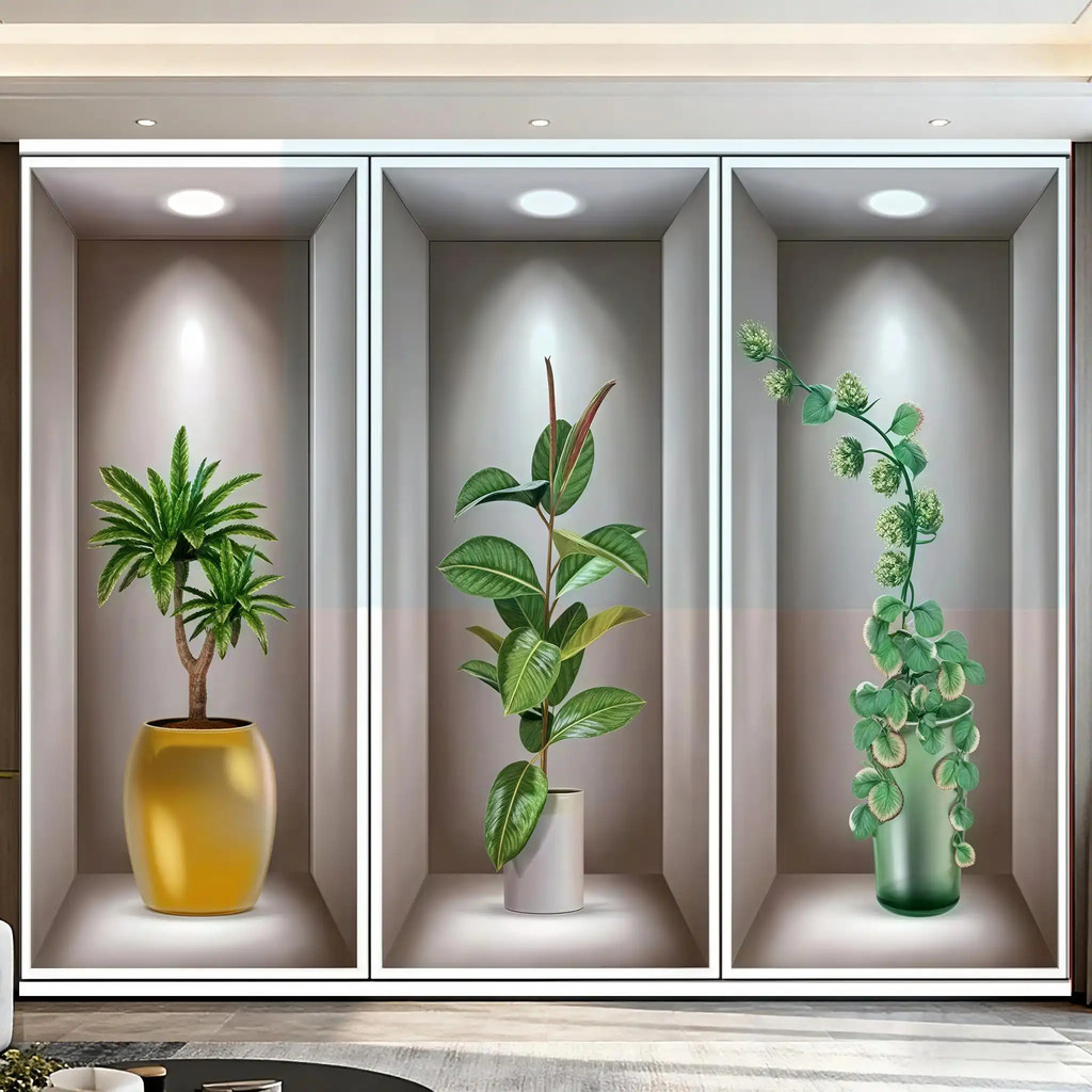 Green plants, potted plants, decoration, background cloth, hanging cloth, bedroom, living room, wall paintings, tapestri
