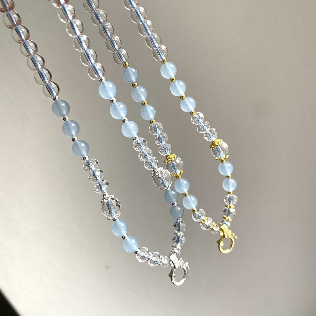 รุ่นปริมาณสูงของ aquamarine chalcedony special light light lightneck สร้อยคอ fox สร้อยคอ automatic f