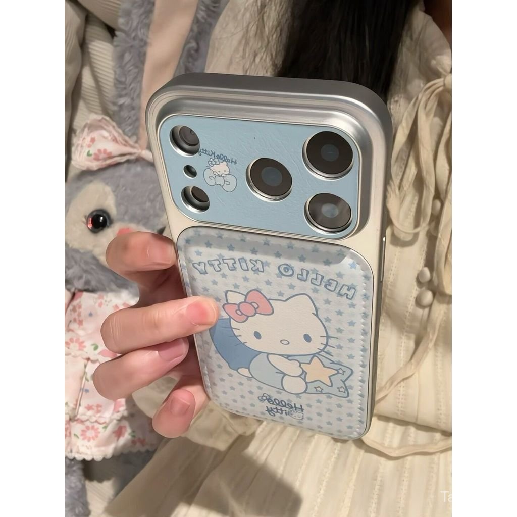 เคสโทรศัพท์เหมาะสําหรับiPhone X XS XR XSMAX 11 12 13 14 15 16 17 Pro max Plus Blue StarหมอนKT Catกัน