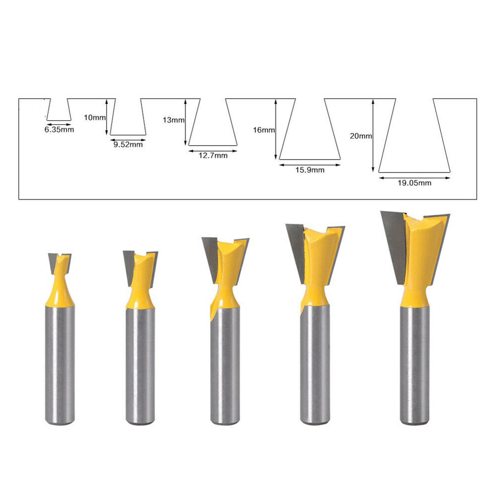 [SP-RBH]8 มม.Shank Dovetail Joint Router Bits งานไม้แกะสลัก Bit Milling Cutter