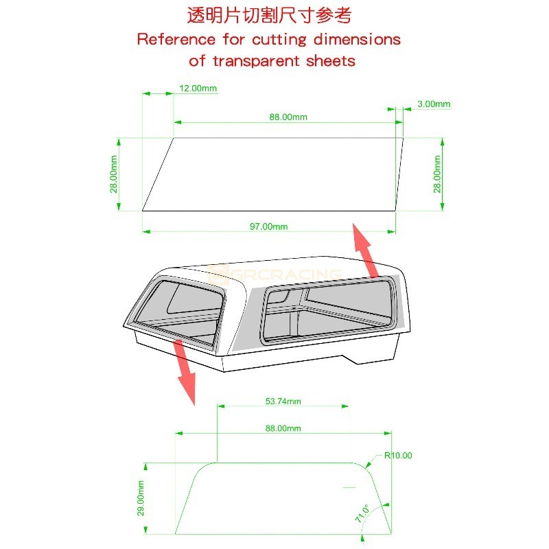 อะไหล่และอุปกรณ์เสริมอัพเกรด: TRX4M F150 ฝาครอบกล่องสินค้าจําลองสําหรับรถยนต์ตีนตะขาบ RC 1/18