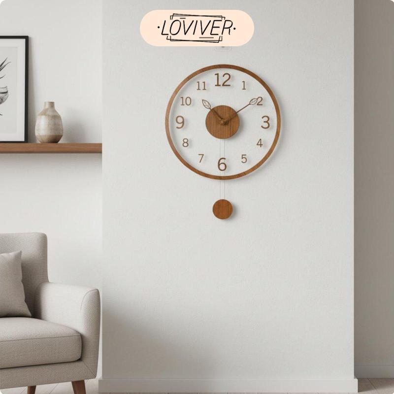 นาฬิกาแขวนโมเดิร์นอะคริลิค Minimalist Pendulum Wall Timepiece Luxury Decor นาฬิกาผนังสําหรับห้องนั่งเล่น Home