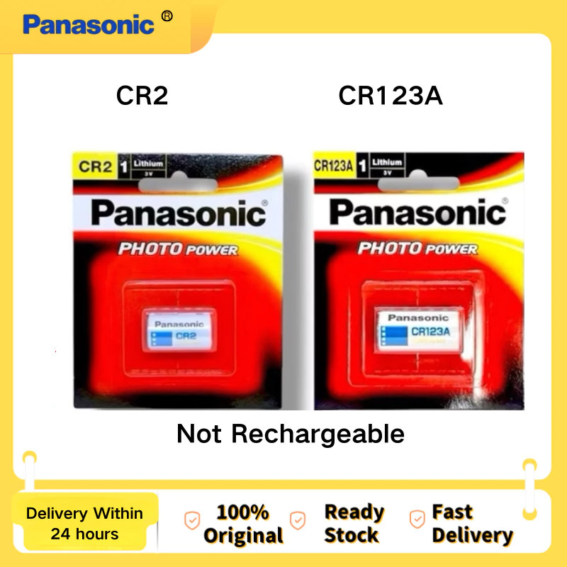 Panasoni 3V CR2/3V CR123A แบตเตอรี่ลิเธียมรูปทรงกระบอกสําหรับกล้องนาฬิกาปลุกไฟฉาย