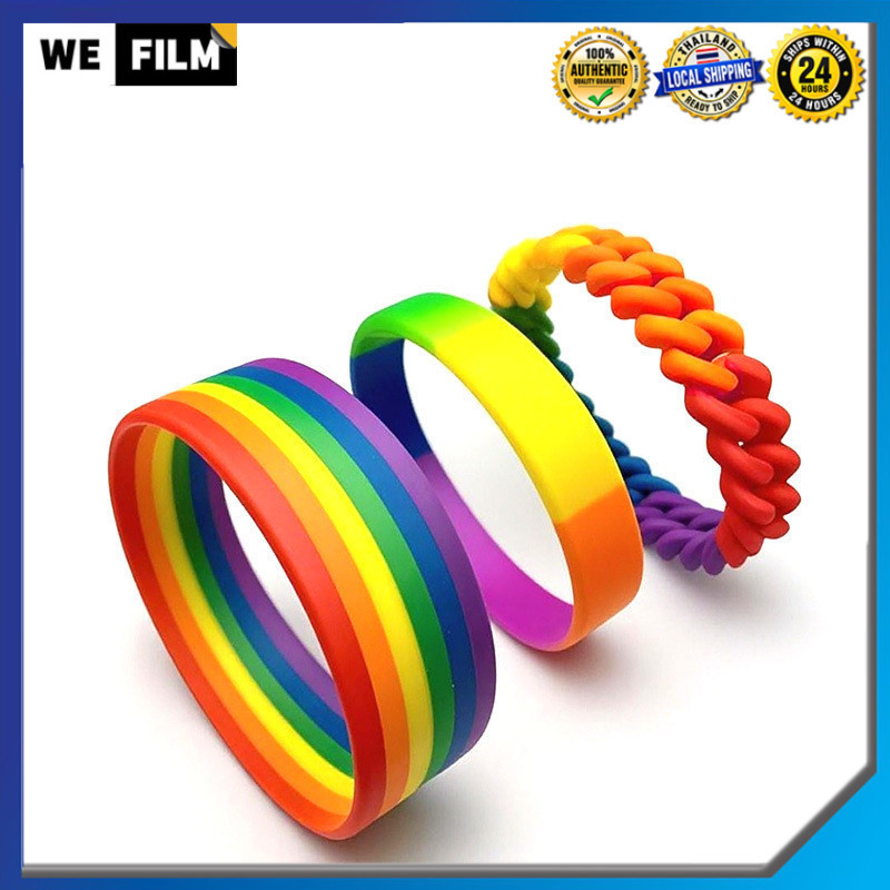 กำไรแขนสีรุ้ง กำไรข้อมือ LGBTQ สายรุ้ง แฟชั่น  Rainbow  LGBT PRIDE LGBTQ Bracelet สวย สายรุ้ง หลากสี