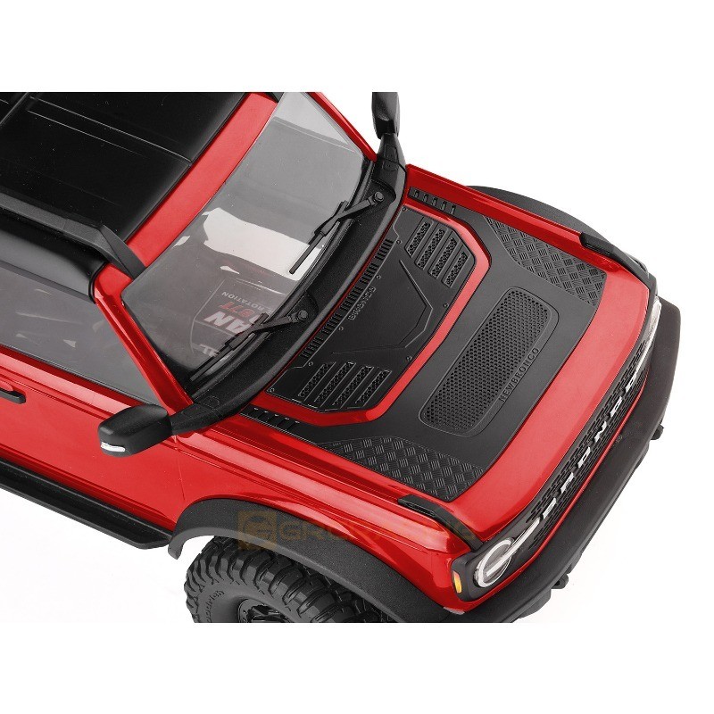 Hood ตกแต่ง H-สไตล์สแตนเลสจําลองรถโลหะแผ่นป้องกัน G179HS/B สําหรับ 1/18 Trxs Trx-4m Bronco Trx4m