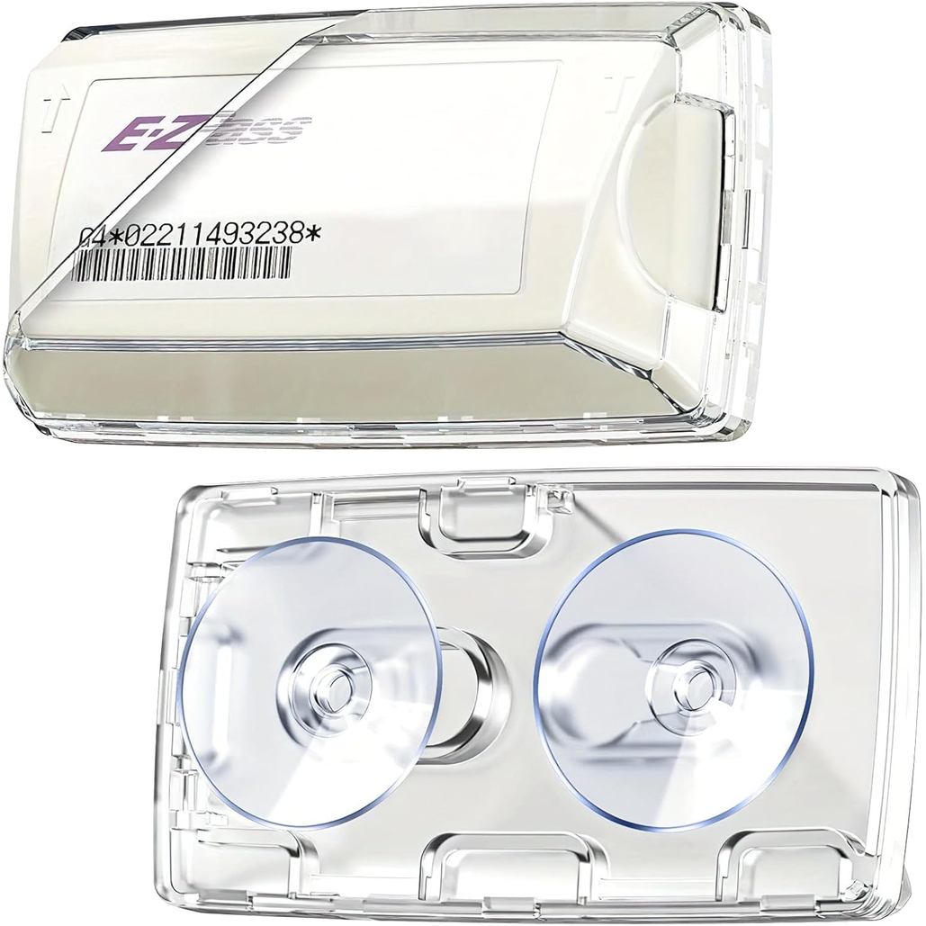 EZ Pass Holder สําหรับกระจกหน้ารถ 1 แพ็ค - Toll Pass Transponder Holder พร้อมถ้วยดูดสําหรับ EZ Pass 