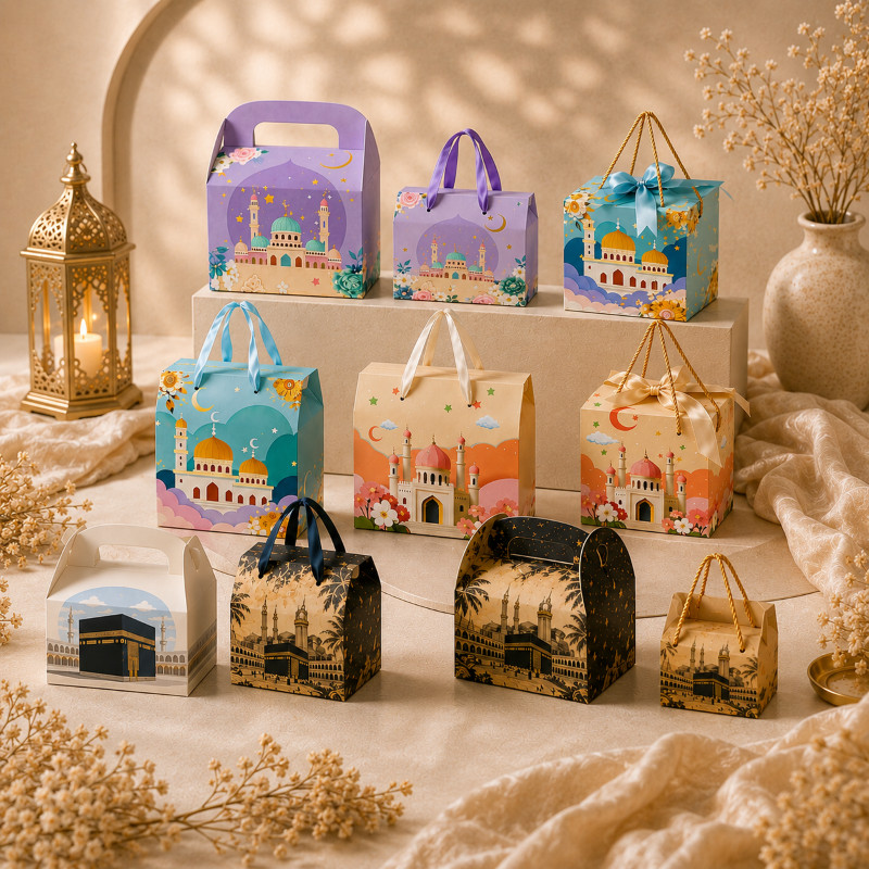 10 ชิ้น Eid Goodie Bag Eid Gift Bag Eid Box Bag Eid Snack Paper Bag Ramedhan Goodiebag Eid Edition 2