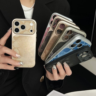 Fashion Leather Caseing For iPhone 17 Promax 16 15 14 13 12 11 Pro Max Instantly Transform Into iPhone 17 Lens Full Coverage Cover Anti Fall Protective Cover