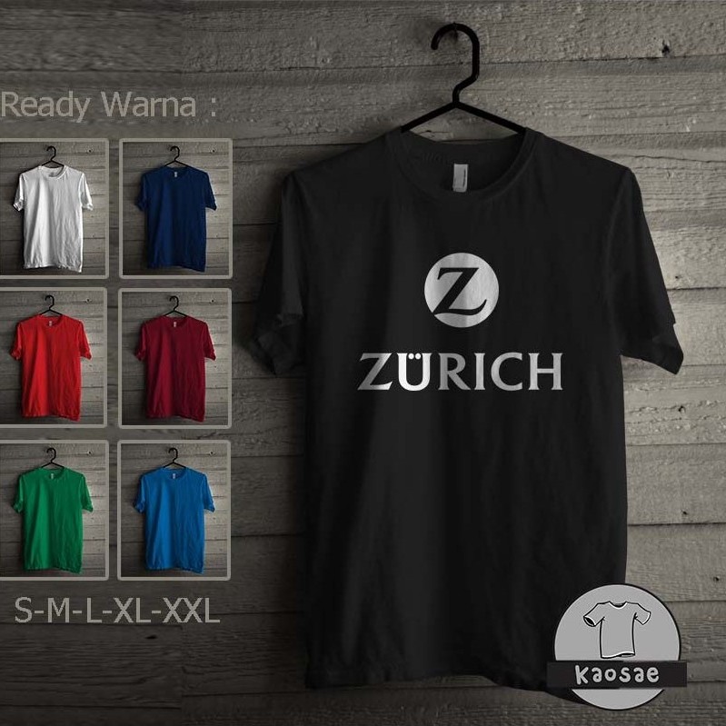 เสื้อยืดโลโก้ Zurich เสื้อยืด Distro