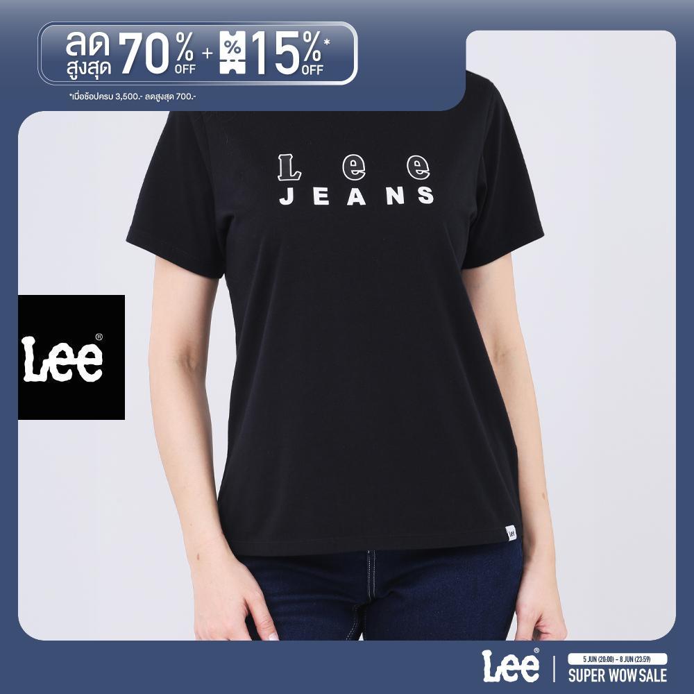 LEE เสื้อยืดแขนสั้นผู้หญิง รุ่น LE S226WTSSF21 สีดำ