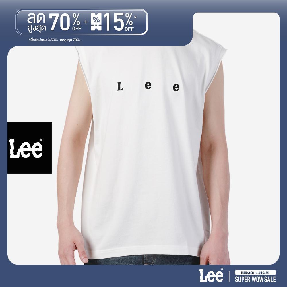 LEE เสื้อยืดแขนกุดผู้ชาย รุ่น LE S425MTANN30 สีขาว