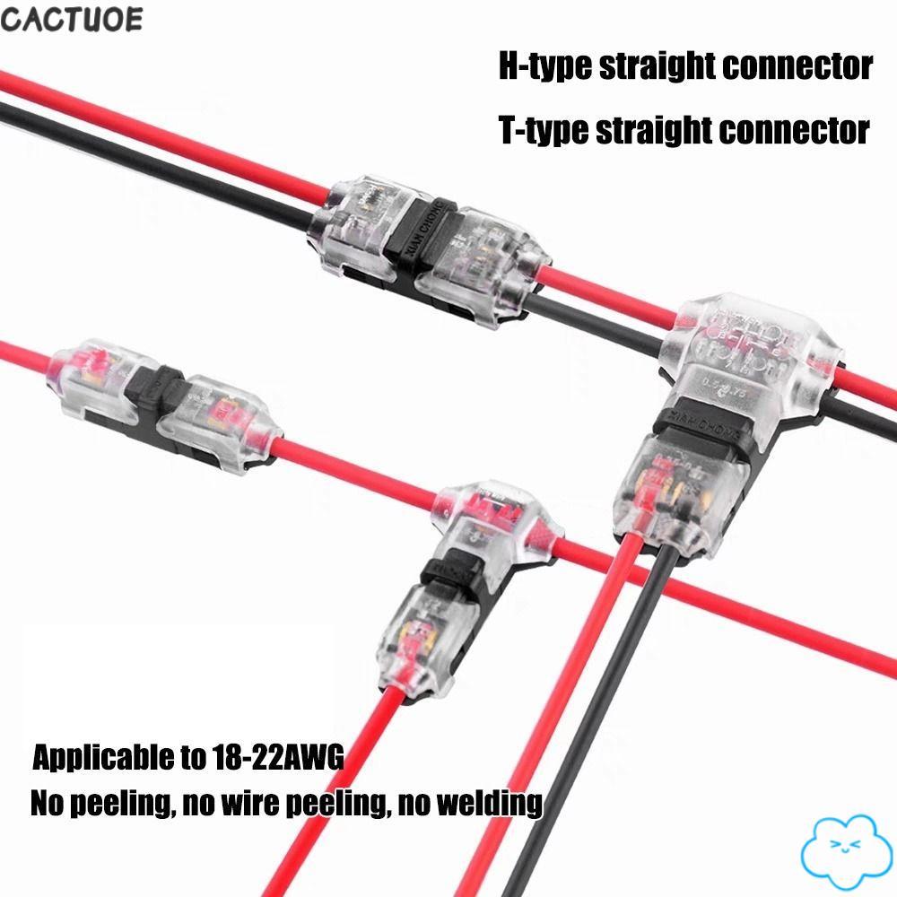 CACTUOE 1 ชิ้นสายไฟ Crimp,การเชื่อมต่อสายเคเบิล Strip 8-22AWG Pluggable Wire Connector, Quick Splice