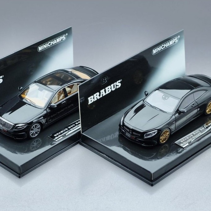 Minichamps benz benz BRABUS s63 1/43 Mini ตัดเรซิ่น BRABUS S63 s class Coupe กล่องสีดํา First Class 