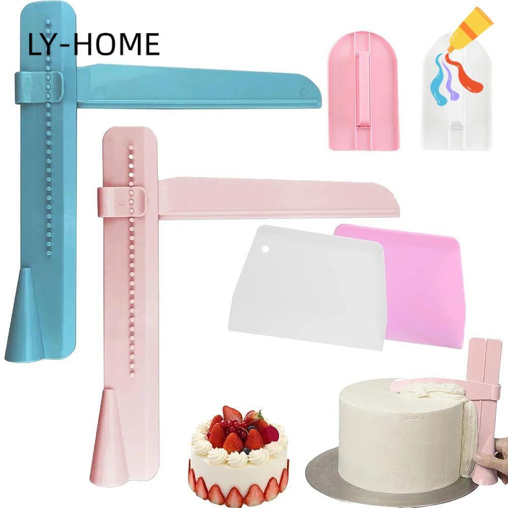 LIAOYING 1 ชิ้น Pastry Spatula, Screeed Fondant DIY เค้ก Scraper, ทนทานปรับ Bakeware ครัวเบเกอรี่อุปกรณ์ตกแต่งเครื่องมือครีมขอบ Smoother