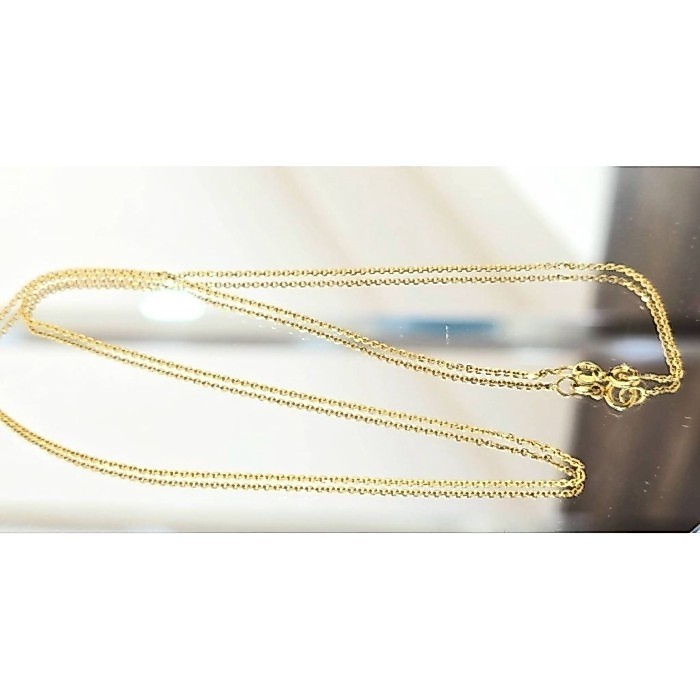 สร้อยคอทอง18K ลายโซ่เล็กมินิมอล น.น. 1.66 g ความยาว 41 ซม. ดีไซน์เรียบหรู ใส่เดี่ยวหรือคู่จี้ก็ได้
