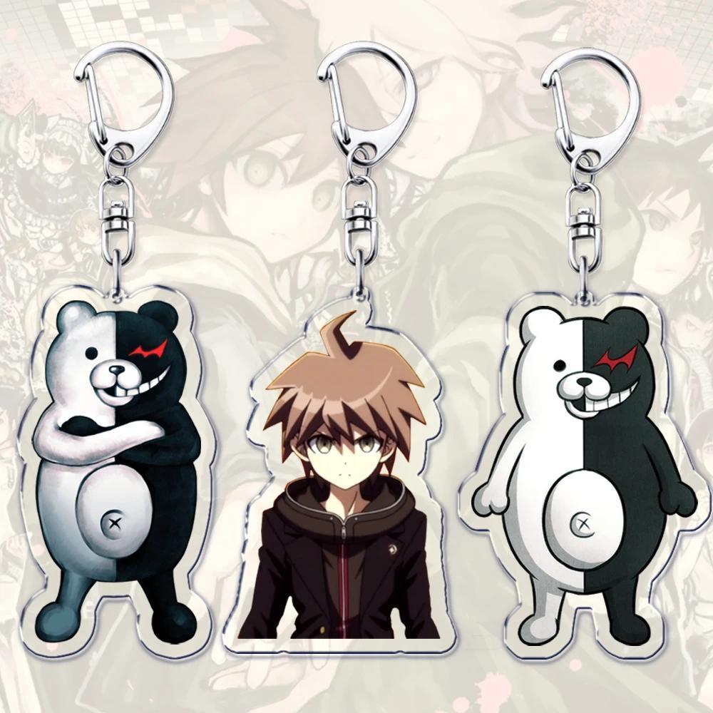 ร้อนอะนิเมะพวงกุญแจ Monkuma Makoto Naegi Aoi Asauna Byakuya Togami mica พวงกุญแจ