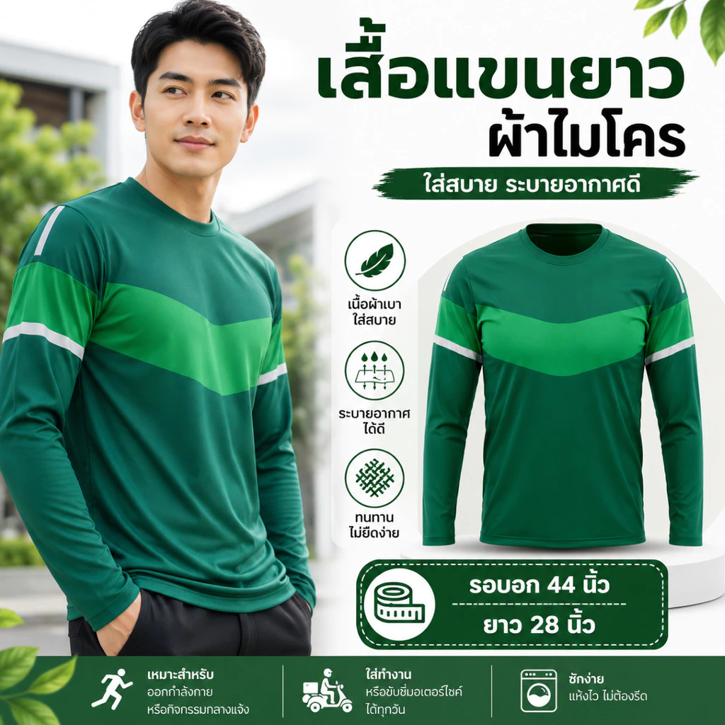 ⚡️เสื้อคอกลมแกร้ป แขนยาว #สินค้าพร้อมส่งจากไทย ขนาดฟรีไซส์🔥