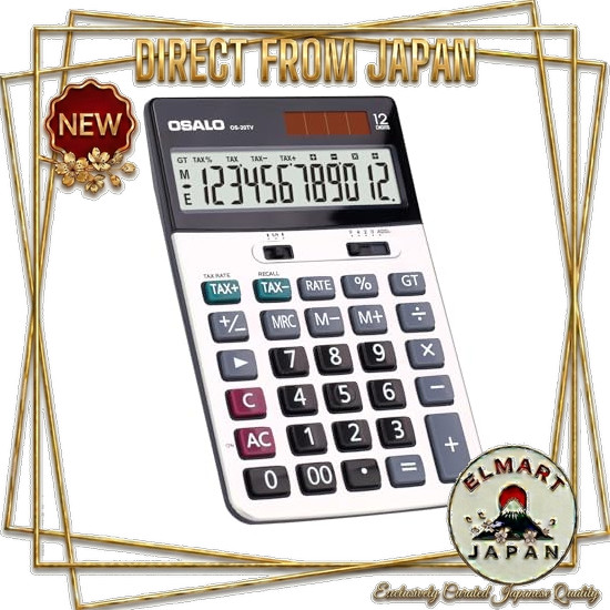 [Direct From Japan] OSALO Calculator 12-digit professional large screen LCD Tax rate function GT MRC