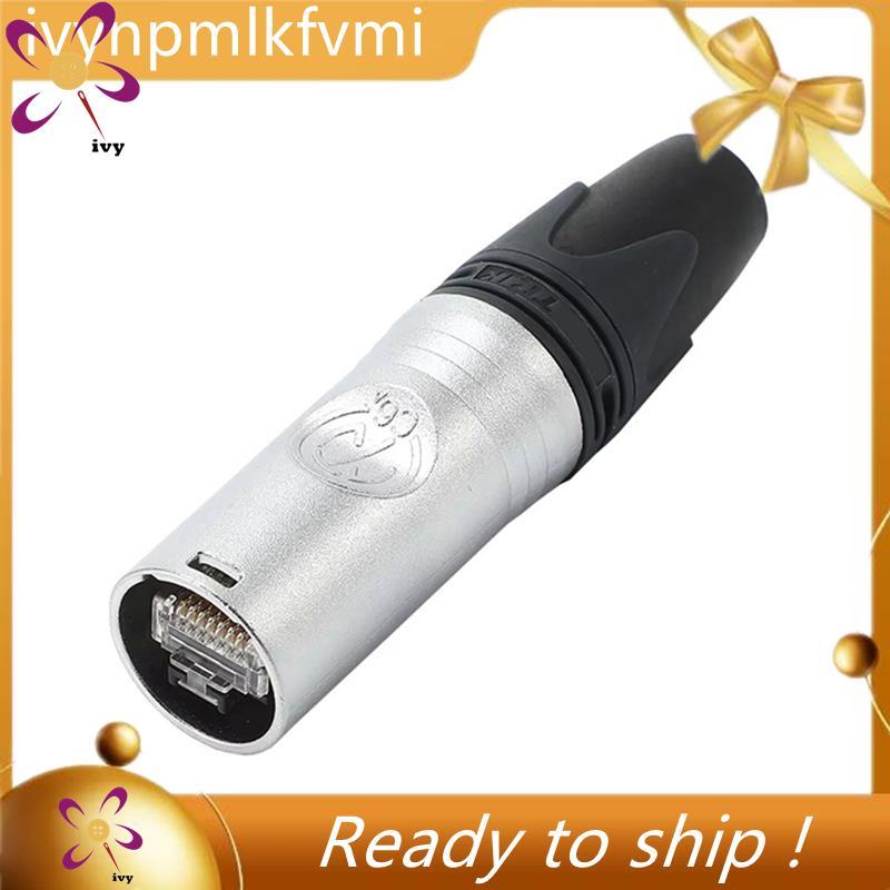 [Ivym] NE8MX6 EtherCON ปลั๊กสายเคเบิลอีเธอร์เน็ตชาย CAT6A Connector Self-Termination Silver Plated P