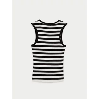 [Pomelo] เสื้อกล้ามถักคอกลมลายทาง / Striped Scoop Neck Knit Tank Top