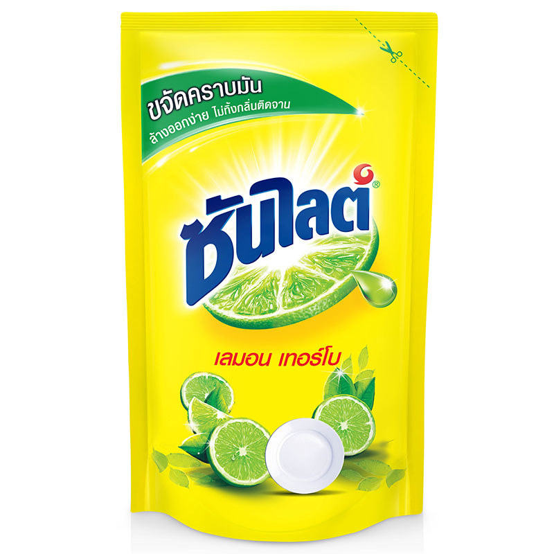 ซันไลต์เลมอนเทอร์โบน้ำยาล้างจาน 500มล. Sunlight Lemon Turbo Dish Wash 500ml. [หมายเลขบาร์โค้ด 8851932187428 ]