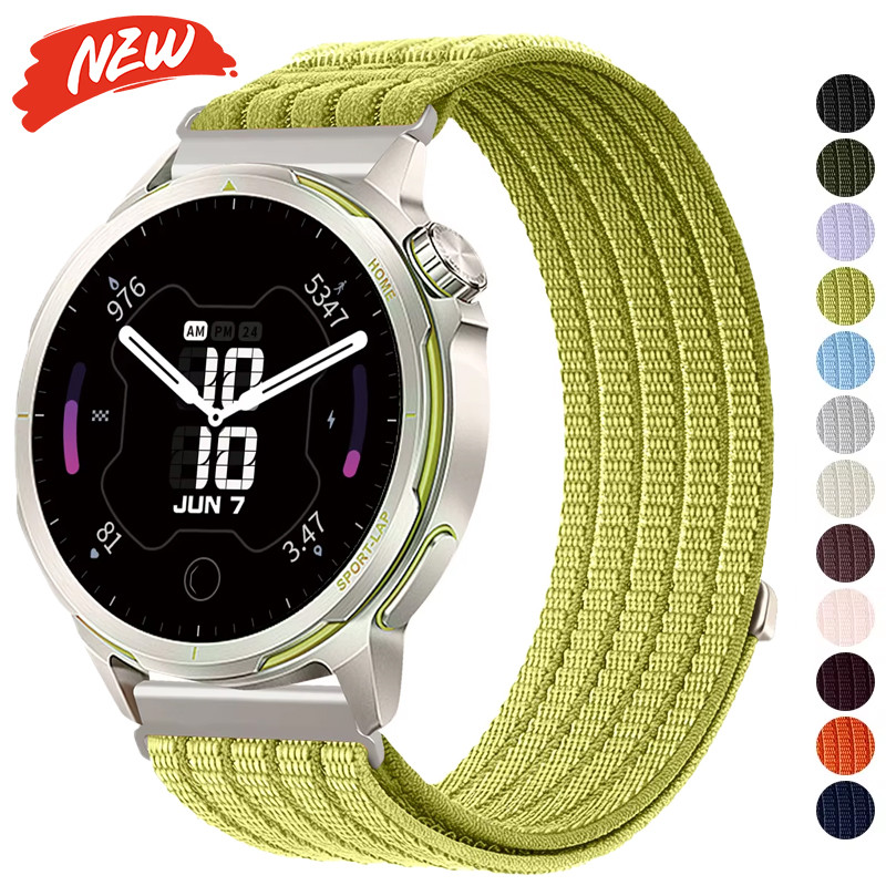 สายไนลอนยืดหยุ่นปรับขนาดได้ สําหรับ Huawei GT6/5/4 Pro 46 มม. และ Samsung Galaxy Watch 7/6/5/4 40/44 มม. 18/20/22 มม. รองรับหลายรุ่น