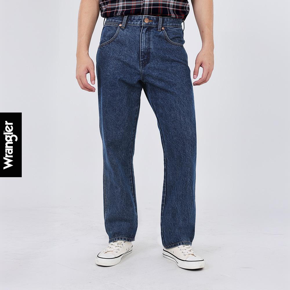WRANGLER กางเกงยีนส์ผู้ชาย เอวกลาง ทรงตรง รุ่น WR S326MMWZF03 สียีนส์อ่อน
