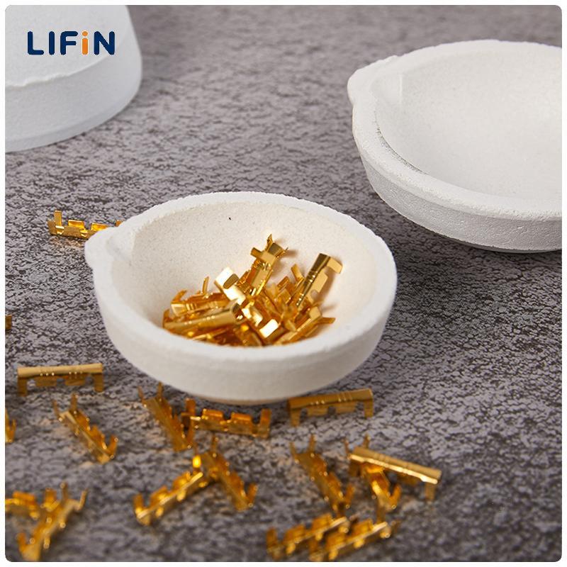 Lifin Mart ภาชนะสำหรับหล่อเครื่องประดับทำจากโลหะเงินทองทำจากโลหะควอทซ์ซิลิก้าละลายอุณหภูมิสูง