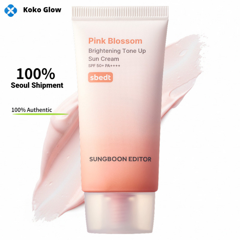 Ingredient Editor Whitening Moisture Tone-Up Pink Blossom Sun Cream 50ml ครีมกันแดดปรับสีผิว กระจ่าง