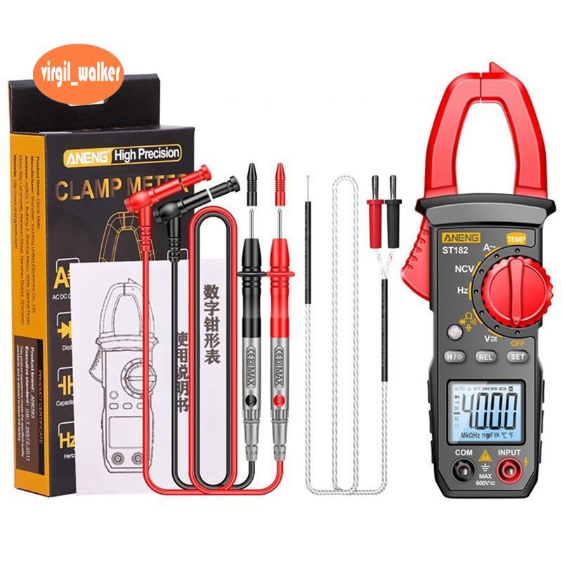 ST182 มัลติมิเตอร์แบบดิจิตอล Clamp Meter AC Current DC/AC แรงดันไฟฟ้าแอมป์มิเตอร์แรงดันไฟฟ้าเครื่องท