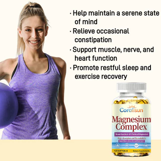 5-in-1 Magnesium Complex capsule สนับสนุนการนอนหลับที่ดีและรักษาสุขภาพหัวใจให้แข็งแรง