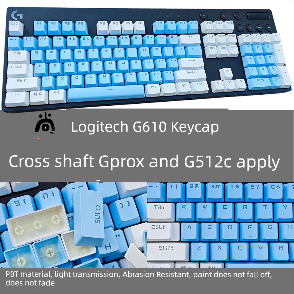 คีย์แคป keycap เหมาะสําหรับ Logitech g610 Keycap Dedicated pbt Keycap g512c gprox Translucent Anti-o