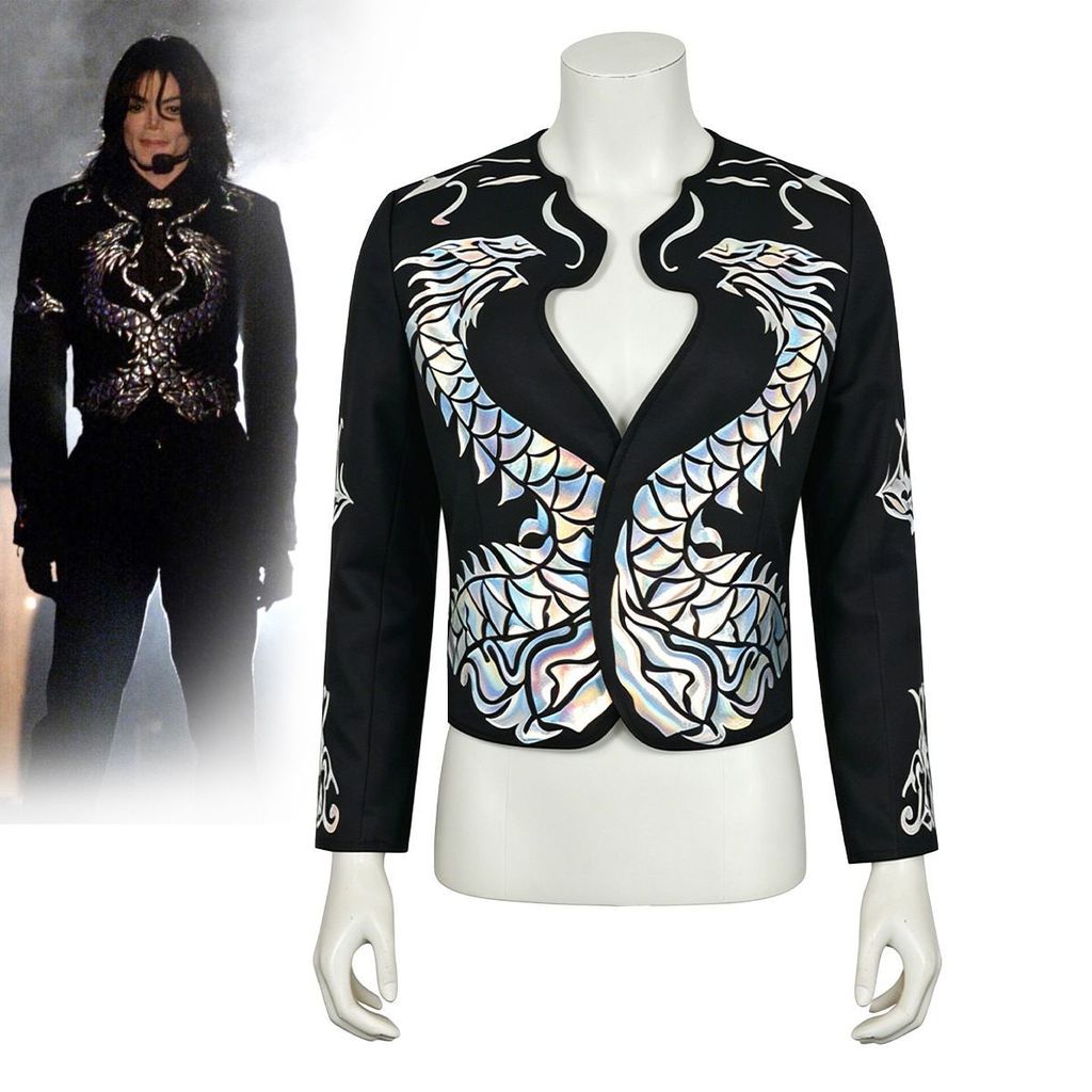 Michael Jackson Dragon Pattern Jacket cos เสื้อผ้า Danger Journey Michael Jackson คอสเพลย์เสื้อผ้าปร