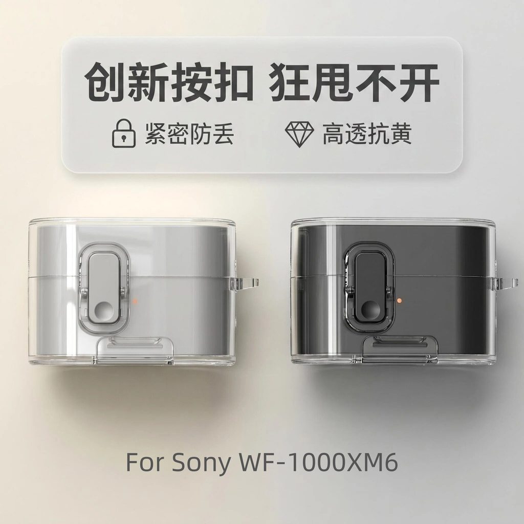 ล็อคเหมาะสําหรับ Sony Sony WF-1000XM6 เคสหูฟังบลูทูธ SonyWF-1000XM6 เคสชุดหูฟัง Sony WF-1000XM6 เคสใ
