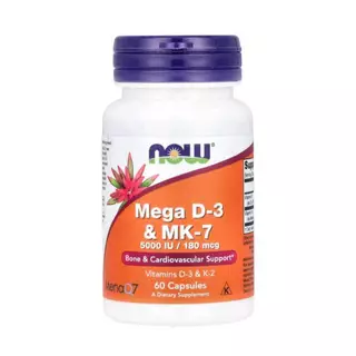 [แท้ ส่งไว] Now Foods M e g a Vitamin ดีทรี & MK-7 (Vitamin K2) เหมาะกับผู้ที่ใส่ใจสุขภาพร่างกายทุกช่วงวัย 60/120 Cap