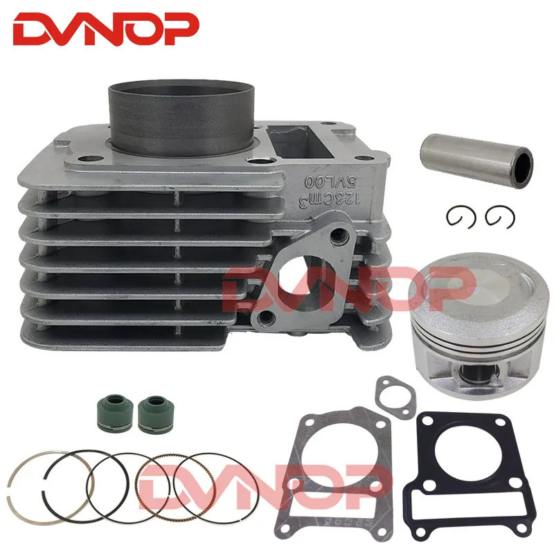รถจักรยานยนต์กระบอกชุด 54 มม.Bore 5VL00 สําหรับ Yamaha YBR125 YBR 125 TTR125 YB125Z XTZ125 เครื่องยน