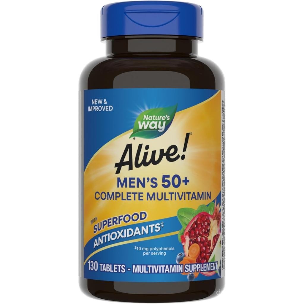 ทางเอ! Mens 50+ Multi Complete Tablets Daily Multi for Men มากกว่า 50 พอร์ต Cellular Energy Metabol Heart Muscle & Eye Health* s 130 เม็ด